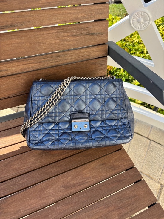 Dior Handbags - Christian Dior Miss Dior in Metallic Blue Pre-Owned